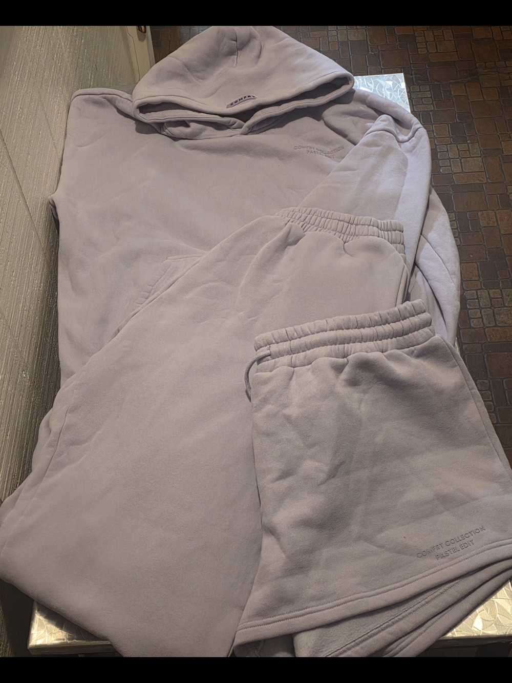 Lavender Comfrt 3 Piece Set:  Hoodie, Sweatpants & Shorts!